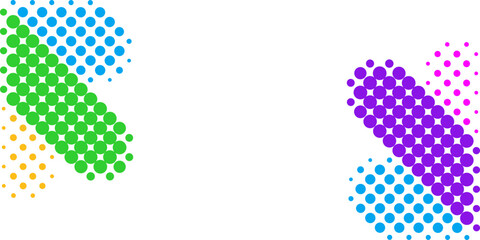 Aufkleber - vector background design with halftone effect. abstract gradient round dots.