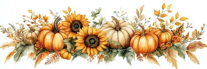 Poster - Autumn Harvest Decorative Illustration