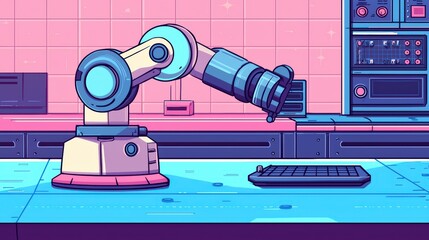 Poster - Robotic Arm Assembling Components in High-Tech Environment