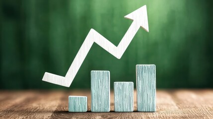 Poster - Rising Financial Trend Graph with Stock Market Growth Visualization