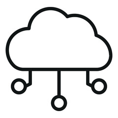 Poster - cloud computing vector icon