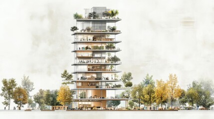 develop skyscraper design for financial literacy hub