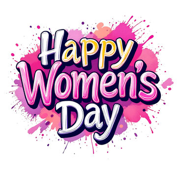 Womanday , Typography design, calligraphy illustration