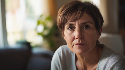 Hopeful woman reviewing financial documents for a loan application