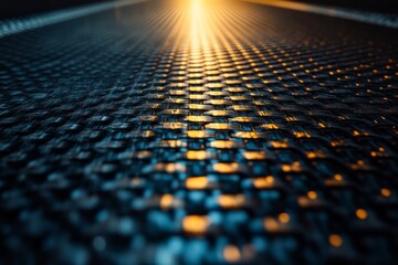 Poster - Textured surface illuminated by warm light creates a captivating pattern in the foreground