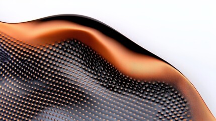 Poster - Abstract Wave with Copper and Black Color Contrast and Texture