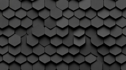 Poster - Abstract Black Hexagonal Pattern for Modern Background Design