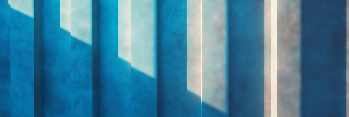 Poster - Abstract light blue vertical ribbed stone texture with shadows