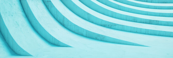 Poster - Abstract design of light blue rounded horizontal ribs texture for modern aesthetic