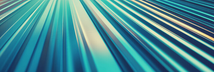 Poster - dynamic angled ribbed metal wall texture for modern design and architecture