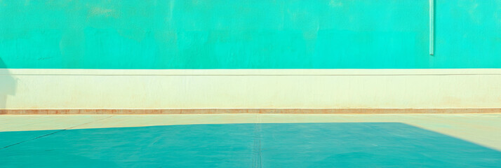 Poster - Aquamarine and white wall texture with fresh aesthetic for background design