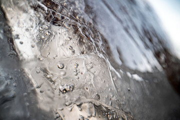 Poster - close up macro shot of ice surface - texture for computer graphics, texturing, compositing or as a b