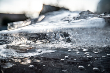 Poster - close up macro shot of ice surface - texture for computer graphics, texturing, compositing or as a b