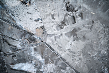 Poster - close up macro shot of ice surface - texture for computer graphics, texturing, compositing or as a b