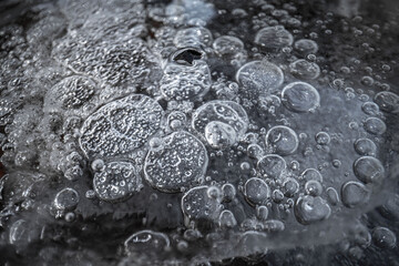 Poster - close up macro shot of ice surface - texture for computer graphics, texturing, compositing or as a b