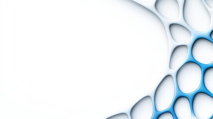 Poster - Abstract Texture with Fluid Shapes in Blue and White Background