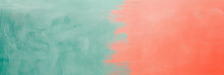 Poster - Textured coral and grey wall with smooth paint finish for modern interior design