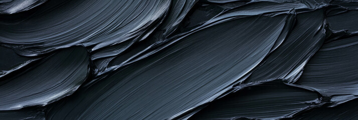 Poster - Artistic texture of dark impasto paint strokes for creative design and art projects