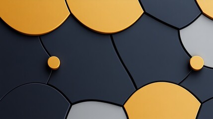 Poster - Modern Abstract Design with Geometric Shapes and Colorful Accents