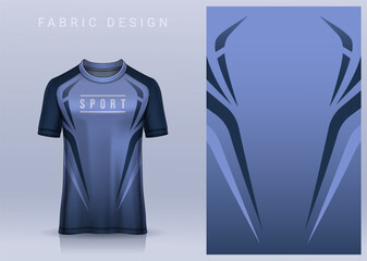 Poster - Fabric textile design for Sport t-shirt, Soccer jersey mockup for football club. uniform front view.