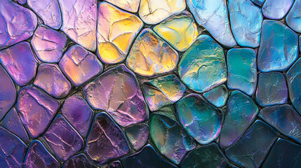 Poster - Iridescent abstract pattern wall design for modern interiors