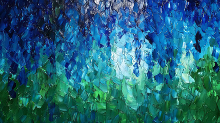 Poster - iridescent blue and green textured wall art for interior design