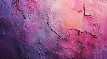 Poster - Vibrant pink and purple iridescent wall texture for artistic design