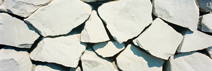 Poster - Irregular square grid texture on natural stone surface for design projects