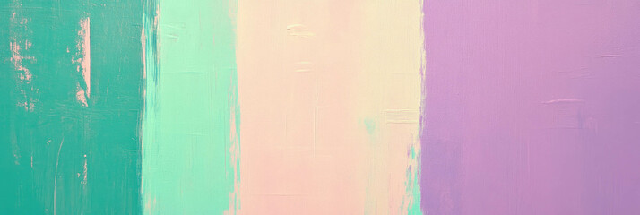 Poster - Pastel lavender, mint, and cream wall texture for creative design and interior inspiration