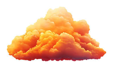 Wall Mural - Orange Sunset Cloud Isolated on Transparent Background PNG
