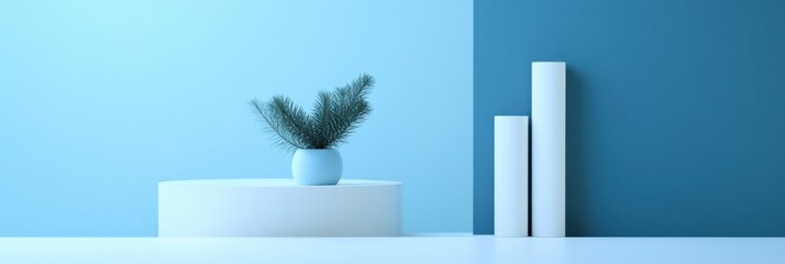 Leinwandbilder - Corporate bar chart depicting low sales followed by exponential growth in minimalistic design format showcases impressive progress. Generative AI