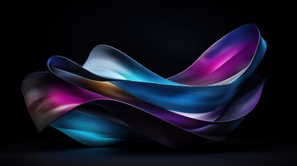 Poster - A colorful, abstract design with a purple and blue wave