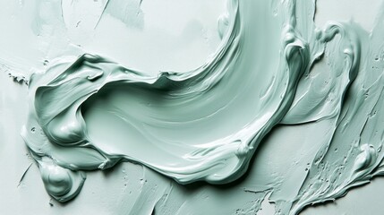 Poster - A captivating blend of mint green paint gives a soft, flowing texture that invites tranquility. The smooth strokes create an artistic atmosphere, perfect for inspiring creativity.