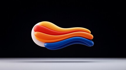 Poster - Colorful Abstract Shapes in Motion with Fluid Organic Design