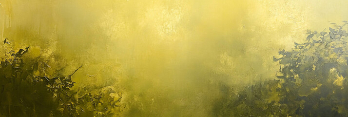 Poster - Opalescent green and soft yellow abstract wall texture