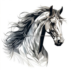 Naklejka na meble A Cute Hourse Image Background