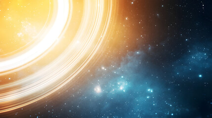 Poster - Celestial phenomena unveiled cosmic rings and nebulae outer space digital art stunning viewpoint galactic exploration