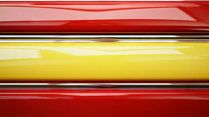 Poster - vibrant red and yellow vinyl wall texture with chrome accents