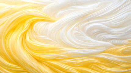 Poster - Swirling yellow and white textures digital art abstract background vibrant environment close-up view artistic concept