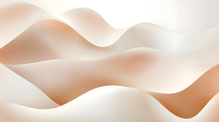Poster - Abstract beige waves, white background. Design template