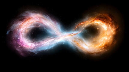 Poster - Cosmic infinity symbol outer space digital art universe celestial view concept of eternity