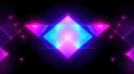 Poster - Gorgeous neon geometric wallpaper, pattern