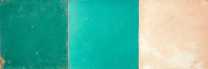 Poster - Abstract teal beige and brown wall texture for background and design