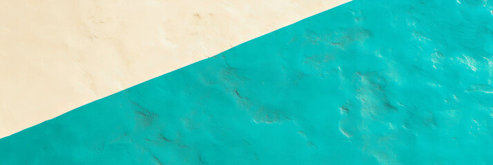 Poster - Teal and beige wall texture with subtle color contrast