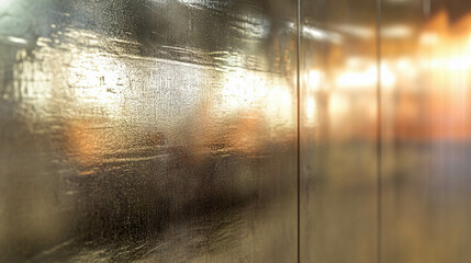 Poster - Abstract metallic wall texture with strobe light reflections for creative design