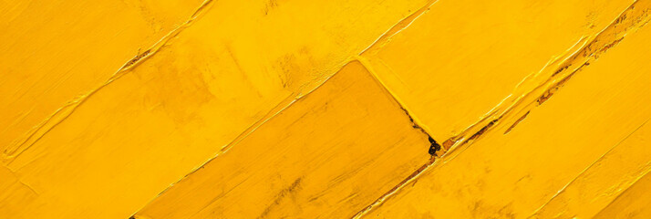 Poster - Angled crosshatch texture in vibrant yellow paint for artistic backgrounds