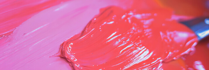 Poster - Vivid abstract paint texture with visible brush strokes for artistic design