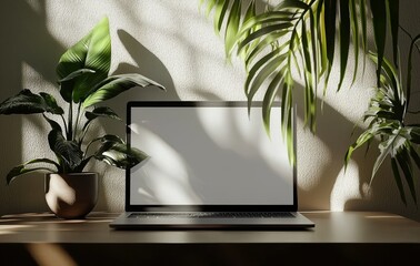 The image depicts a silver desktop PC computer template with a blank screen, presented as a laptop monitor mockup on a white or transparent background