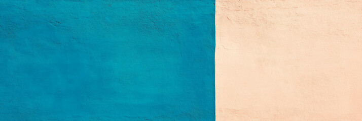 Poster - Ultramarine and beige wall texture for interior design and backgrounds