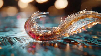 Poster - Big data technology combines with data science to analyze stocks using advanced techniques like generative AI, deep learning, and machine learning algorithms, including neural flow networks, to